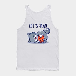 CAT KITTY KITTEN LET'S PLAY Tank Top